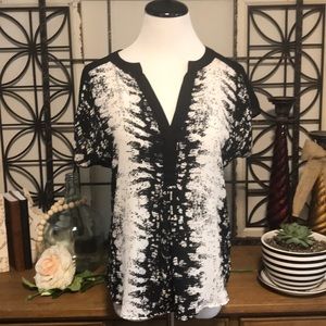 Violet & Claire- Black and White sheer blouse